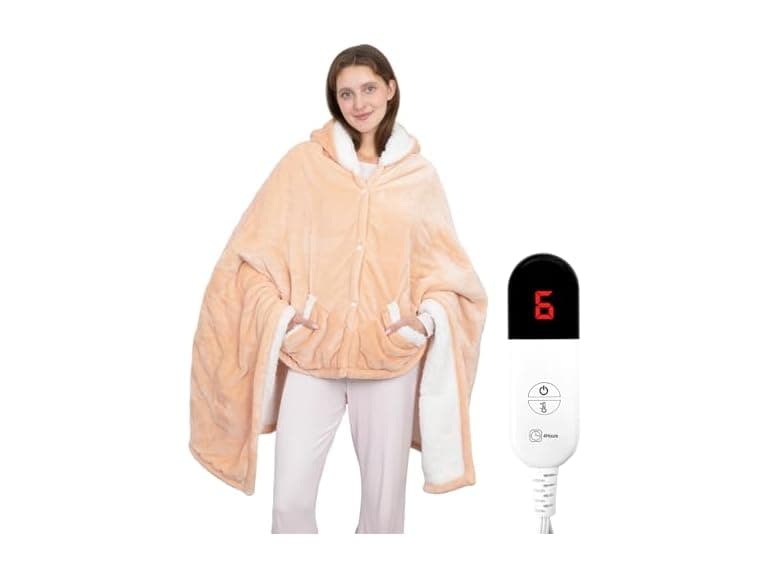 HOW'S MY HOUSE Wearable Heated Throw Blanket