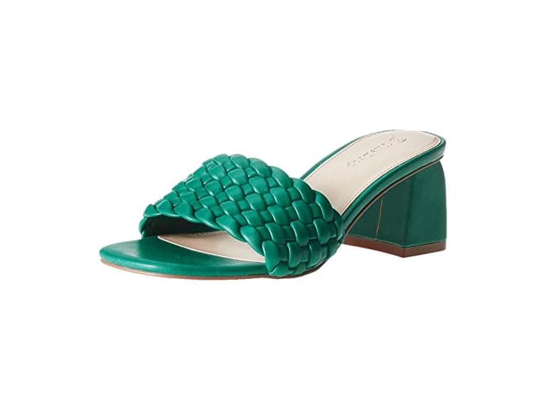 The Drop Women's Paisley Woven Square Toe Block Heel Sandal