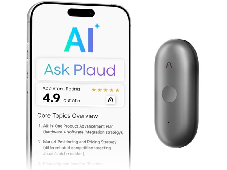 Plaud NotePin S AI Voice Recorder (New - BULK PACKAGING)