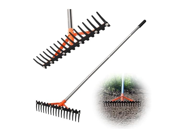 CKLT 17-Tine Garden Rake 62in Handle