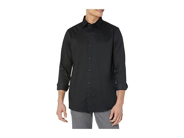 Amazon Essentials Mens LS WR Stretch Dress Shirt