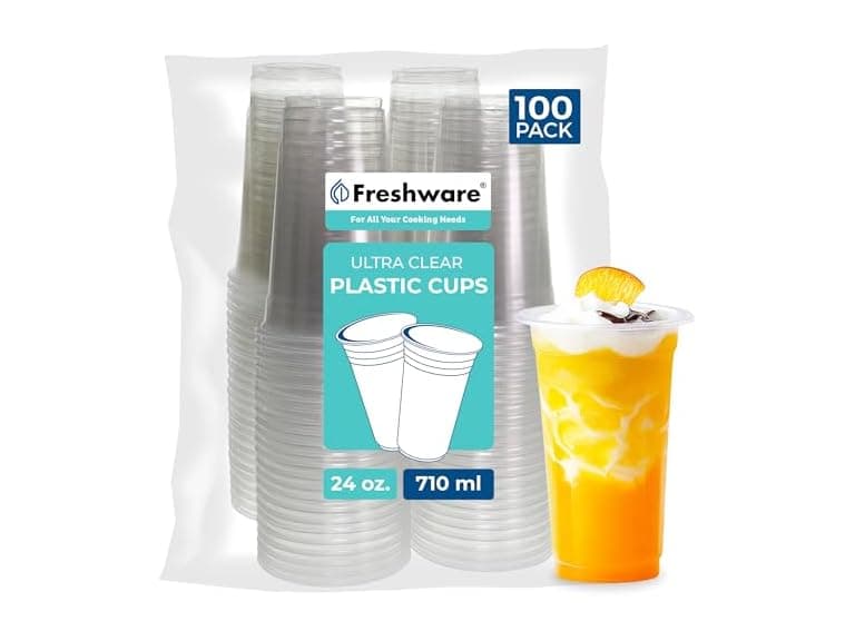 Freshware 24oz Clear Disposable Cups