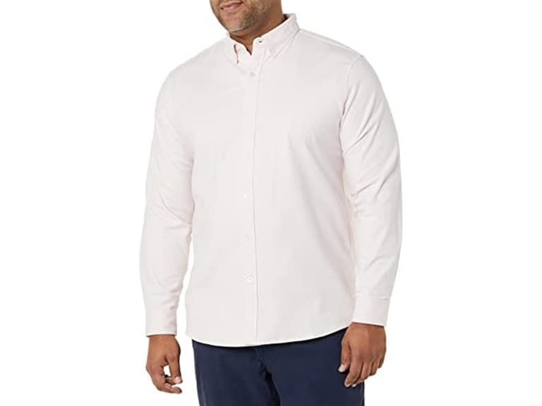 Amazon Essentials Mens LS Stretch Oxford Button Up