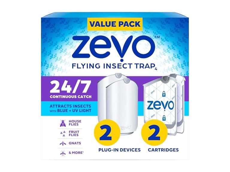 Zevo 2 Flying Insect Traps & 2 Refill Cartridges