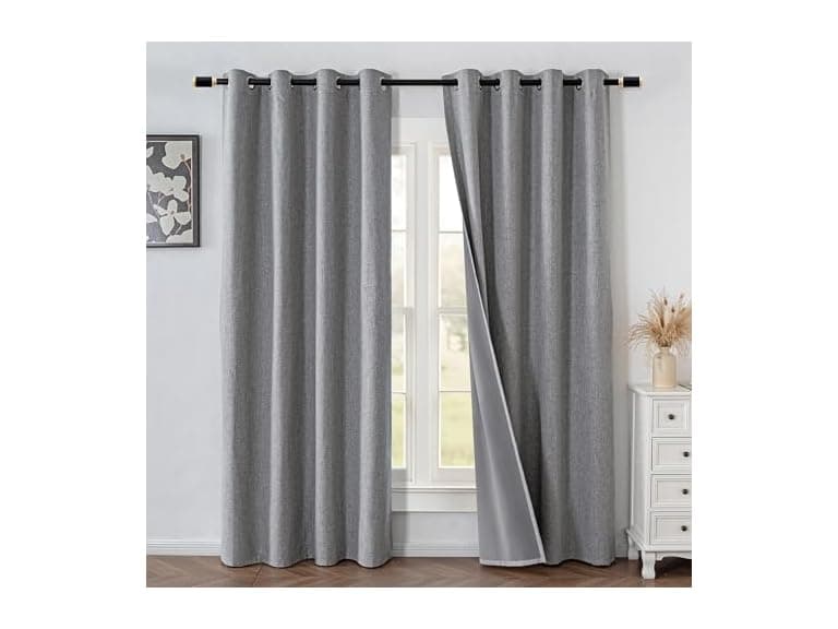 100% Blackout Curtains 2 Panels Set