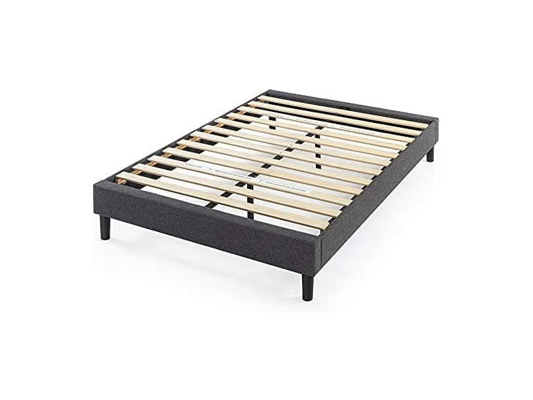 Zinus Curtis Upholstered Bed Frame Queen Grey