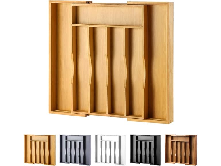 Expandable Bamboo Kitchen Drawer