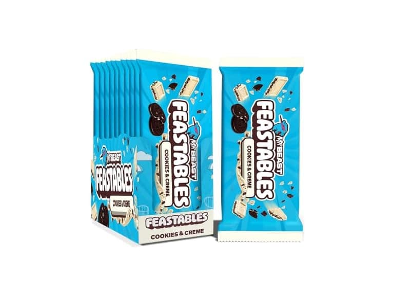 Feastables Cookies Creme Choc Bar 10ct 2