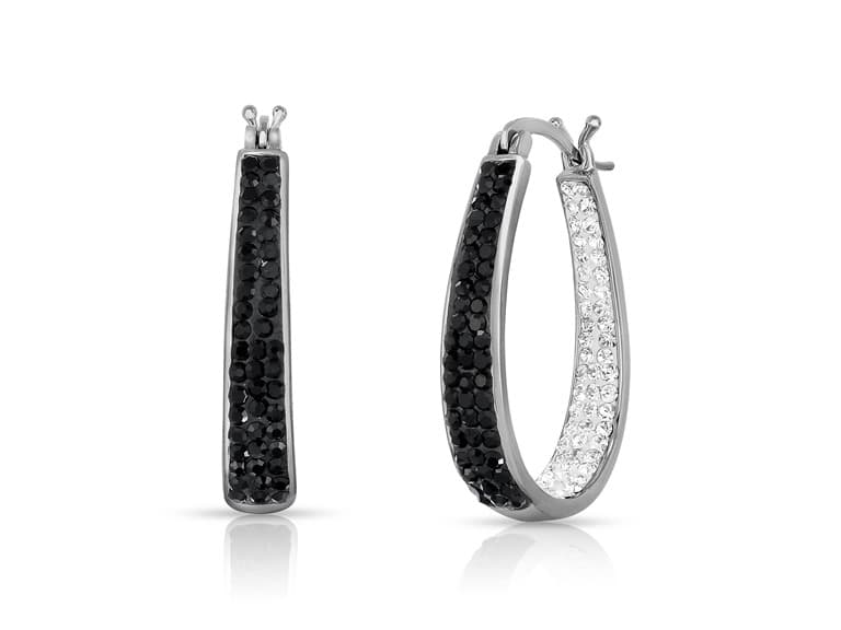 Italian Crystal Hoops