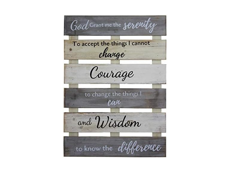 Rustic Serenity Prayer Wall Sign