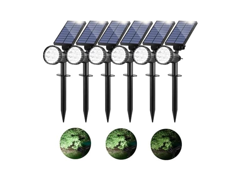 Bosceos Solar Spot Lights Outdoor, 6PK