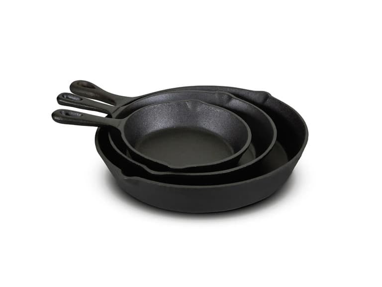 Jim Beam Cast Iron 3 Piece Skillet