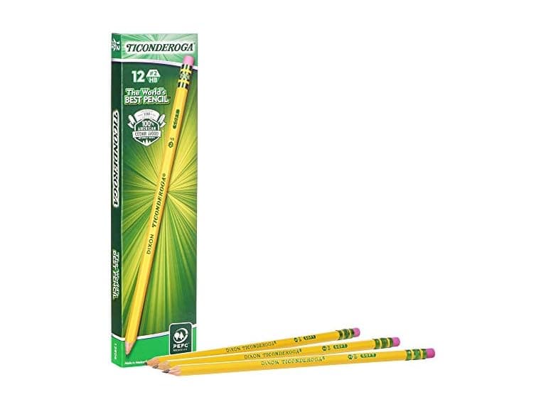 TICONDEROGA Woodcase Pencils with Erasers
