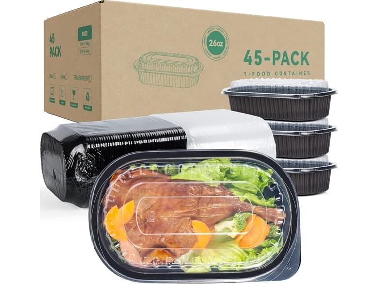 45 Pack Reusable To Go Food Containers