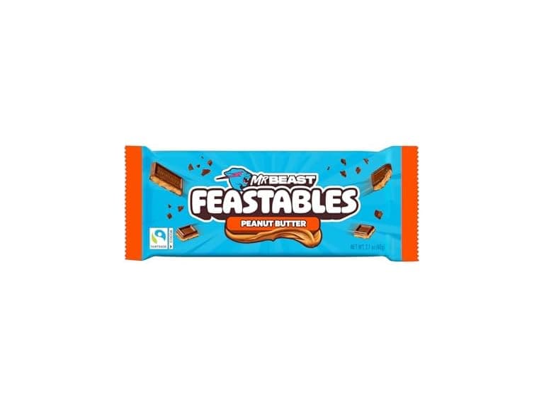 Feastables PB Milk Choc Bar 10ct 2.1oz