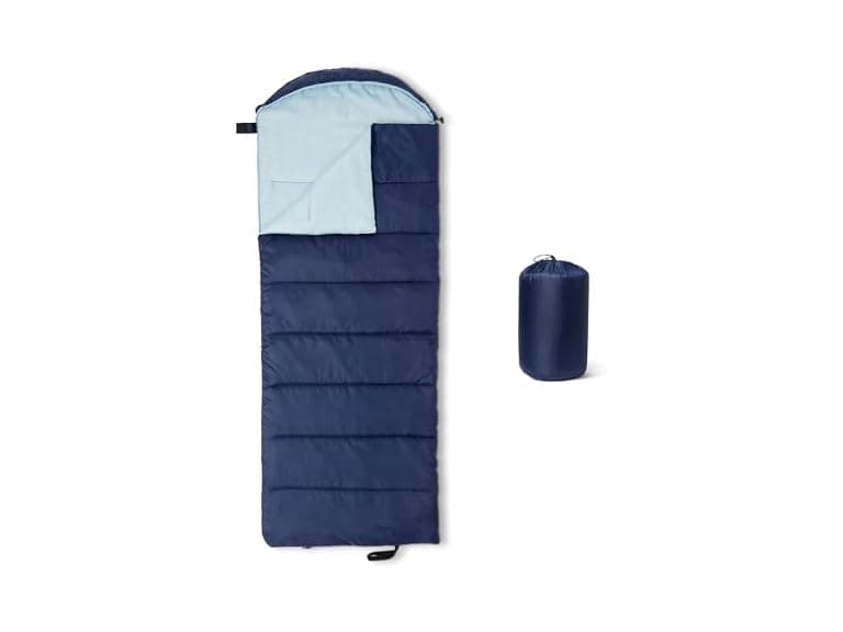 Amazon Basics 50F Warm Weather Bag - Navy Blue