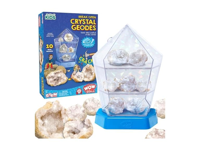 10 Real Break-Open Crystal Geodes