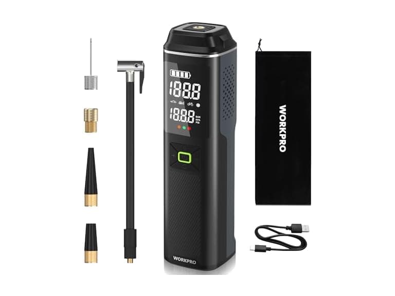 Portable Tire Inflator, 7.2V/12V Small/Mid/Large