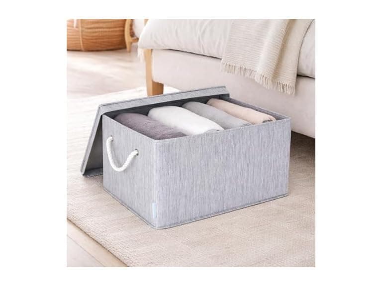 CROS Storage Baskets with Lid 2 Pack Grey