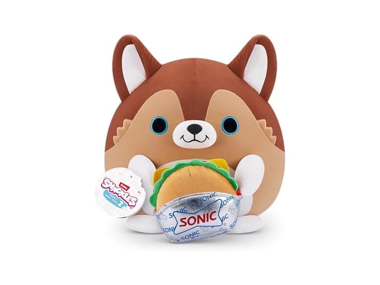 Snackles Series 2 Puppy & Sonic Burger 8" Plush