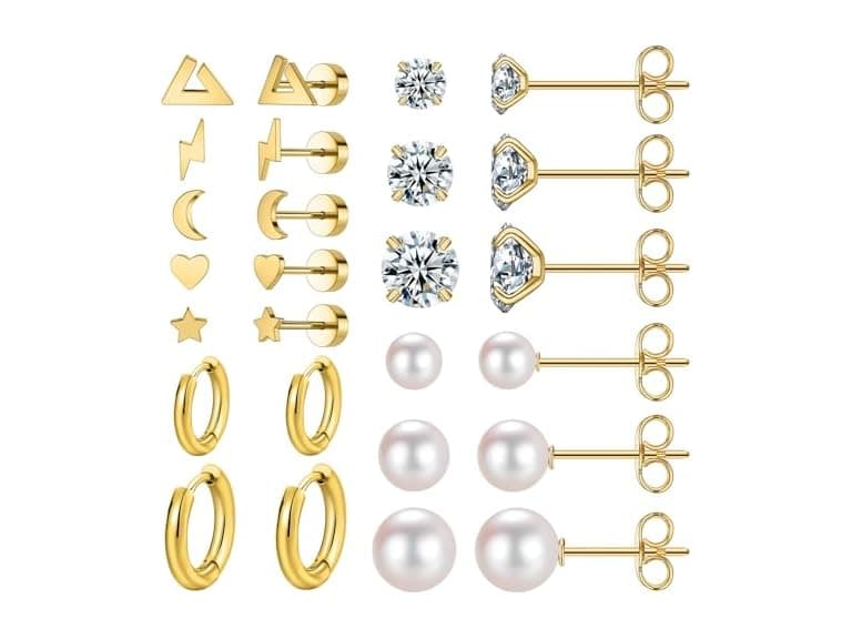 Wssxc Surgical Steel Earrings Set