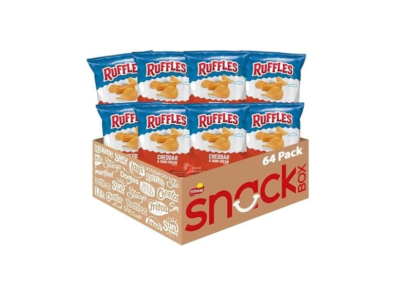 Ruffles Cheddar and Sour Cream Chips Pack of 64