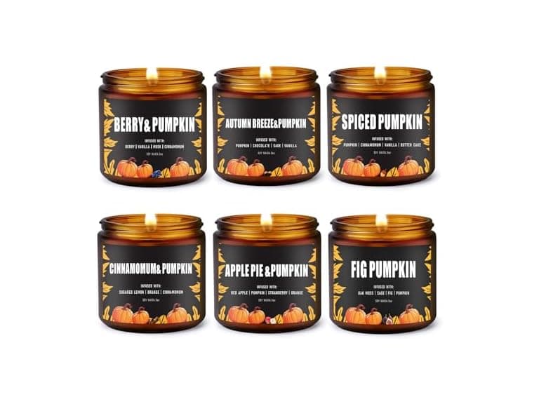 keliperry Fall Candles Set of 6