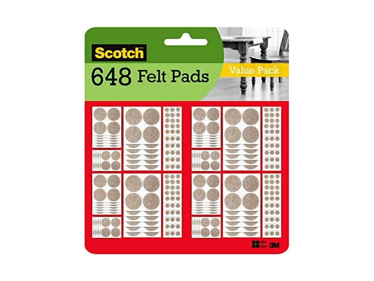 Scotch Felt Pads Value Pack, 648 Pcs, Round