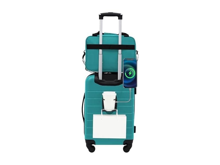 Wrangler Smart Spinner Hardside Luggage, 2 Piece Set
