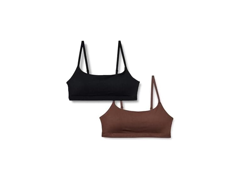 Amazon Essentials Women Cotton Jersey Scoop Bralette