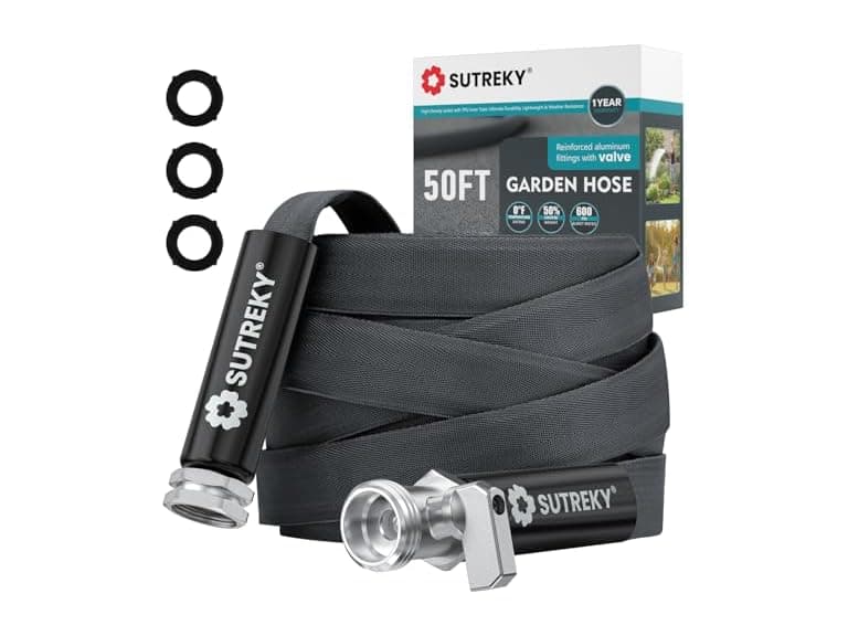 SUTREKY 50ft Garden Hose with Valve