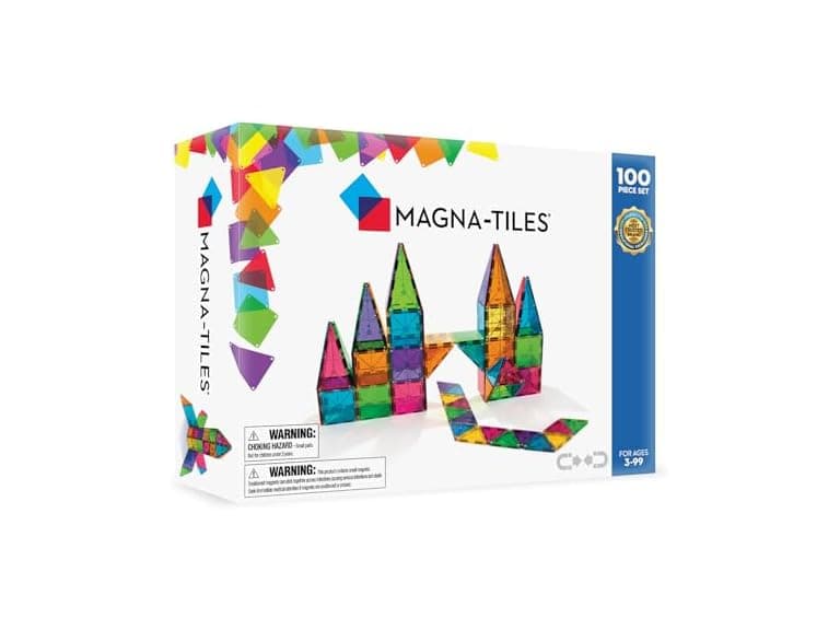 MAGNA-TILES Classic 100-Piece Magnetic Construction Set