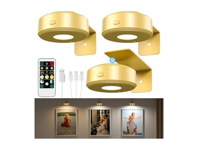 Lightbiz Picture Light Gold 3 Pcs