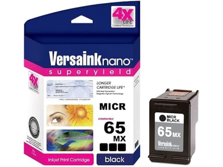 VersaInk-Nano 65 MX Black MICR Ink Cartridge for Check Printing