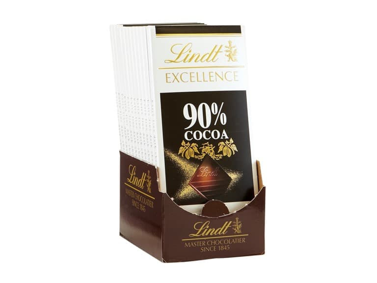 Lindt EXCELLENCE 90% Dark Choc Bar 12pk