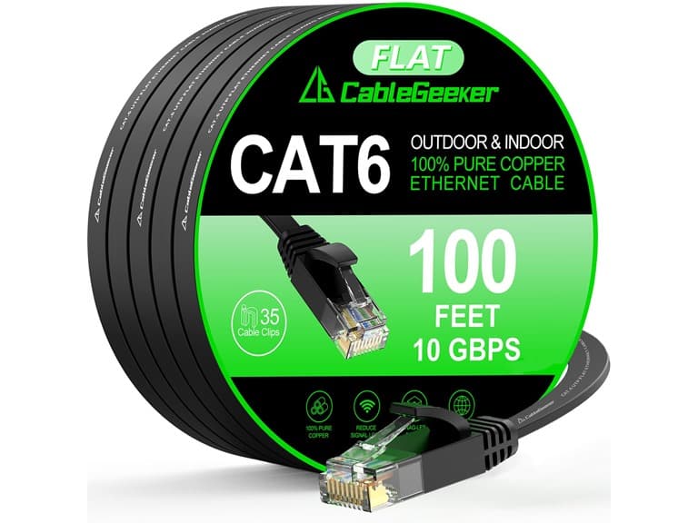 CableGeeker Cat 6 Ethernet Cable | 100ft