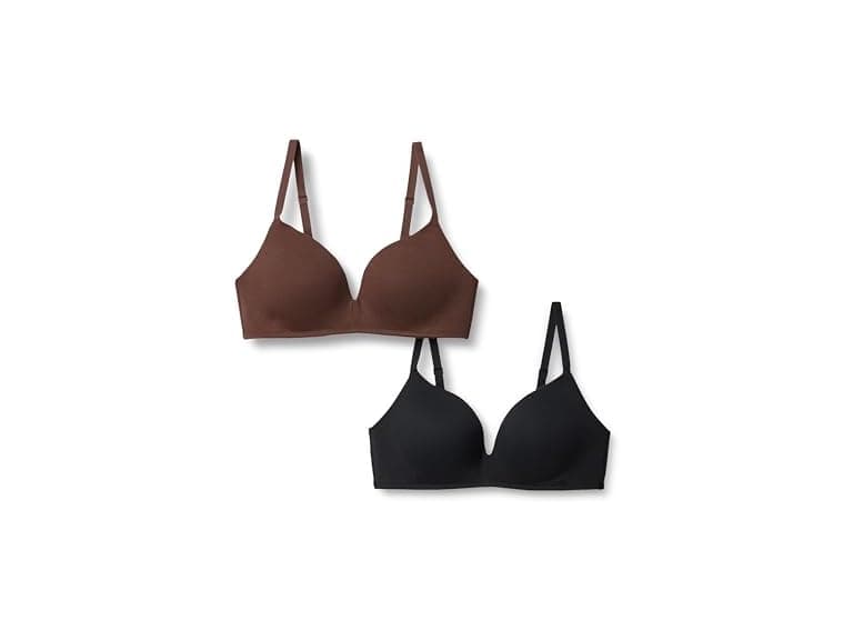 Amazon Essentials Womens 2-Pack Cotton Jersey Bra