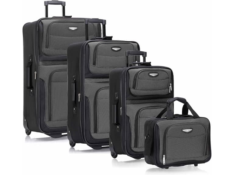 Travel Select Amsterdam Softside Luggage Gray, 4-Piece Set (15/21/25/29)
