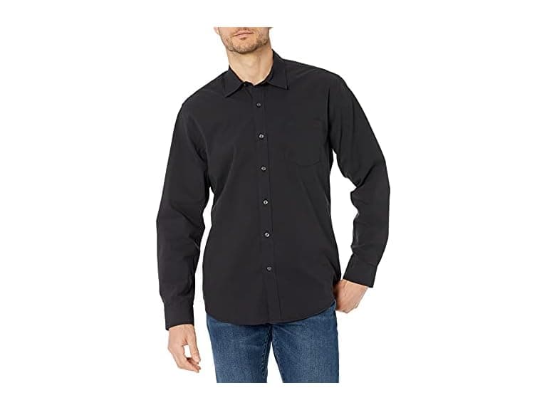 Amazon Essentials Mens LS Casual Poplin Shirt
