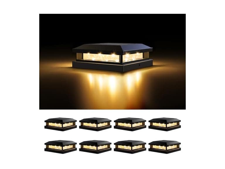 Solar Post Cap Lights Outdoor
