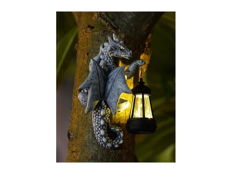 Solar Dragon Tree Hugger Garden Statue