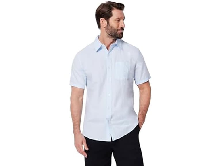 Amazon Essentials Men Regular-Fit Linen Shirt