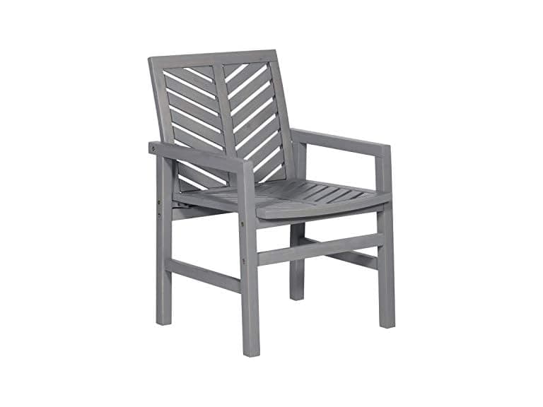Walker Edison Patio Wood Chair Set/2