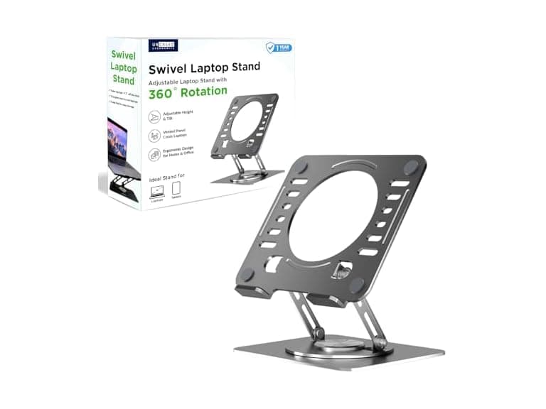 Swivel Laptop Stand for Desk Gray