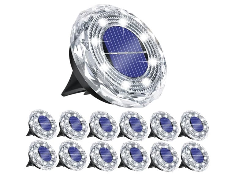 Hakol 12-Pk Solar Ground Light Outdoor Cool White