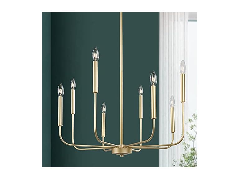 KSANA Gold Chandelier, Modern Light Fixture