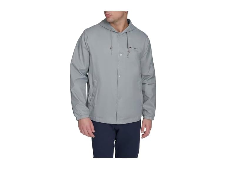 Champion Men Hooded Coaches Rain Jacket