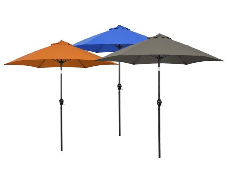 Astella 7.5'Rd Tiliting Aluminum Patio Umbrella, Crank Open
