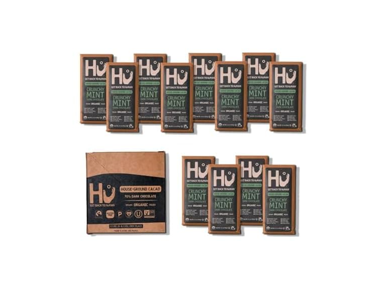 Hu Crunchy Mint Dark Choc Bars 12pk 2.1o