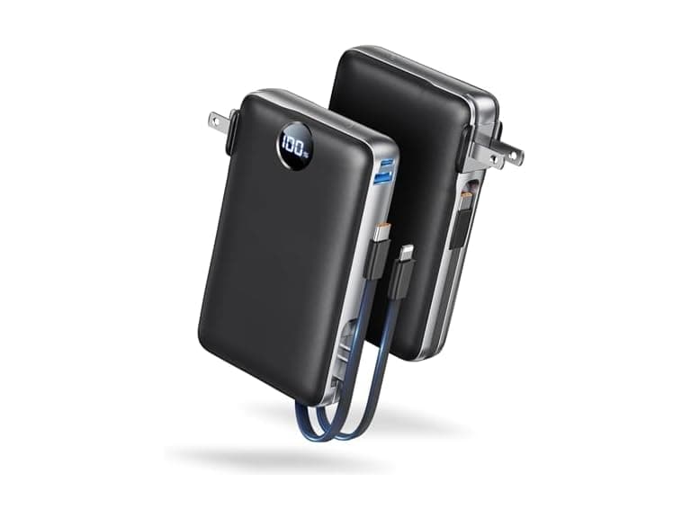 SUCROSEY 3 in 1 Wall Plug Power Bank